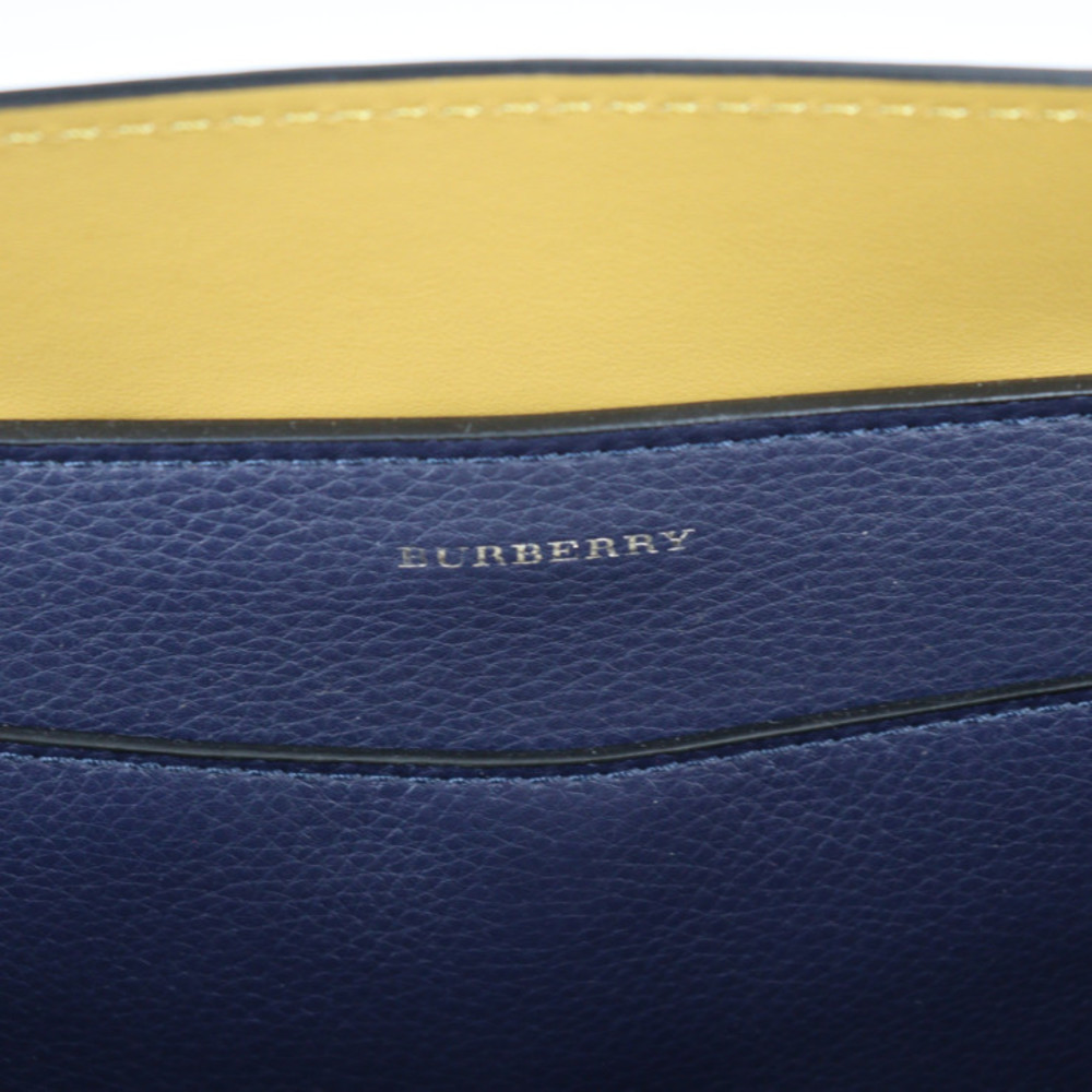 Burberry Medium Belt Bag Handbag Leather Navy Ivory - Picture 7 of 8